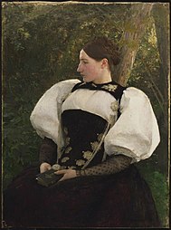 A Woman from Bern, Switzerland, 1887, portrait of the artist's wife