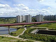 Oberirdischer Tubus der Metro Prag