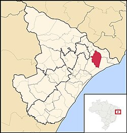 Localização de Japoatã em Sergipe