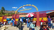 Entrance to the Mercado Ferial San Jose del Encuentro market in Chinchaypujio