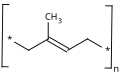 Trans-polyisoprene, an example of polymer.