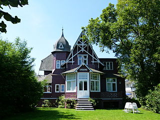 Villa Undine in Binz, built in 1885 by Wolgaster Holzbau, one of the first prefabricated buildings in the world - and an example of chalet-inspired resort architecture