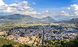 The town of Cassino from the upper part of the town.