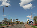 View of a bridge over canal Urkervaart