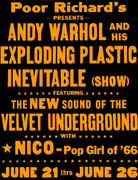 Poster do show Exploding Plastic Inevitable' (show) — The Velvet Underground & Nico, 1966