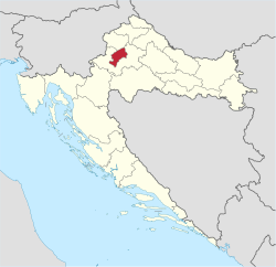 Localização de Zagreb na Croácia