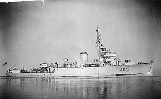 HMS <i>Algerine</i> (J213) British lead ship of Algerine-class