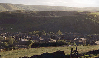 Haslingden Town in Rossendale, Lancashire, England