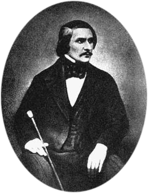 Ảnh chụp chân dung duy nhất của Nikolay Gogol do Sergey Levitsky thực hiện tại Roma năm 1845.