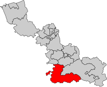 La dix-huitième circonscription en 2010.