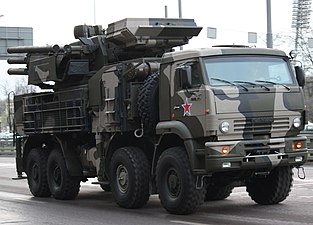 Ryskt luftvärnsfordon av modellen Pantsir-S1