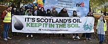 A banner by the Radical Independence Campaign at COP26 in 2021 320569461.gallery (cropped).jpg