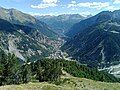 Courmayeur, mountain Grande Tête and Pré-Saint-Didier in Aosta valley (foto).