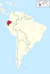 Lage Ecuadors in Südamerika