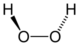 formula di struttura del perossido di idrogeno