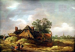 Farmhouse (1628), oil on panel, 27.5 x 37.5 cm., Museum der bildenden Künste