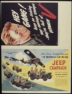 Poster publicizing the fall 1943 "Jeep Campaign"