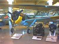 フィンランドの中央航空博物館に展示されているVL フムの試作機 （2005年7月5日の撮影）