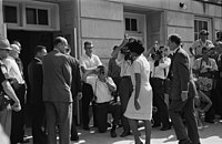 Vivian Malone Jones one of the first two African American students to enroll at the University of Alabama