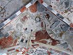 Medieval wallpainting in Äspö church, Sweden.