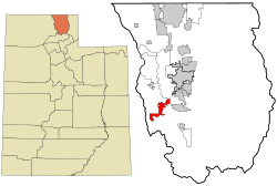 Location in Cache County and the state of Utah