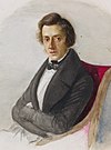 Watercolour of Chopin by Maria Wodzińska, 1836