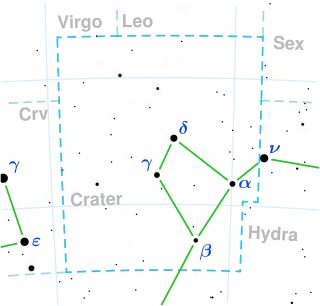 <span class="mw-page-title-main">Delta Crateris</span> K-type giant star in the constellation Crater