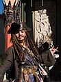 Image 62A person costumed in the character of captain Jack Sparrow, Johnny Depp's lead role in the Pirates of the Caribbean film series (from Piracy)
