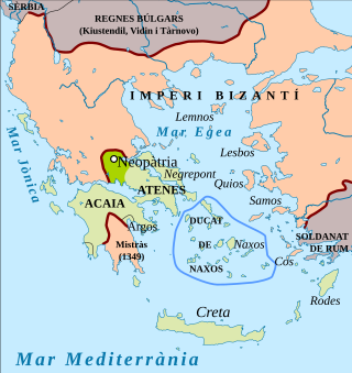 <span class="mw-page-title-main">Duchy of Neopatras</span> Medieval Greek duchy (1319–1390)