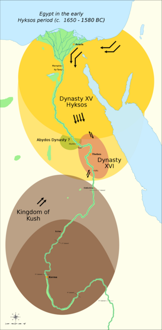 <span class="mw-page-title-main">Second Intermediate Period of Egypt</span> Period between the Middle Kingdom and the New Kingdom