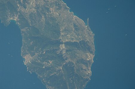 from above, Isola d'Elba