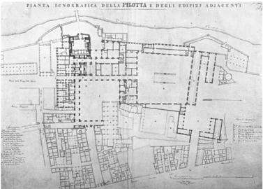 Plan of the Ducal Palace and the Pilotta Palace