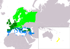 Mapa występowania