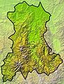 Carte topographique de l'Auvergne