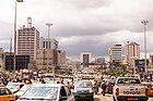 Drök stadsverkier in 't centrum vaan Yaoundé.