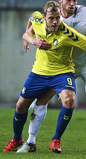 Pukki playing for Brondby IF in 2016 Zen-Brondb (7).jpg