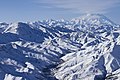 East aspect of Sable Mountain (left) and upper Big Creek with Denali in upper right.