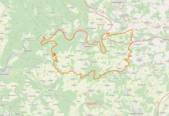 Lage und Gemarkung der Gemeinde Wertheim sowie die Stadtteilgrenze der Kernstadt Wertheim.