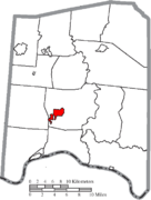 Map of Adams County Ohio Highlighting West Union Village.png