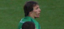 Kostjasyn playing for Ireland in 2013 Rory Kostjasyn.jpg