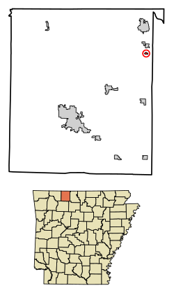 Location of South Lead Hill in Boone County, Arkansas.