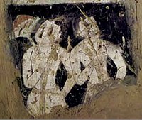 Kuchean devotees, Cave 69, Kizil