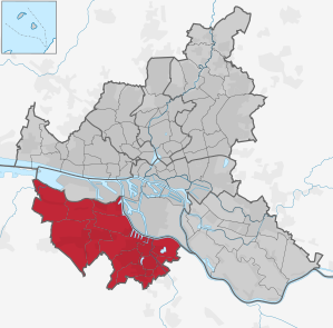 Lage des Bezirks in Hamburg