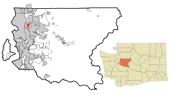 Location of Clyde Hill, Washington