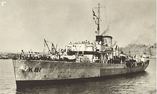 HMS <i>Mallow</i> (K81) Flower class corvette