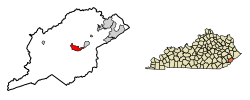 Location in Letcher County, Kentucky