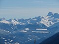 Mount Albreda (right) in winter