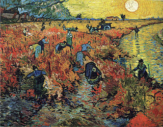 <i>The Red Vineyard</i> 1888 painting by Vincent van Gogh