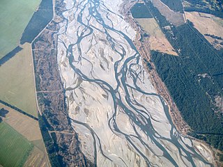 Braided river Network of river channels separated by small, and often temporary, islands