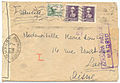 Image 22Postal censorship of 1940 civil cover from Madrid to Paris opened by both Spanish and French (Vichy) authorities (from Postal history)